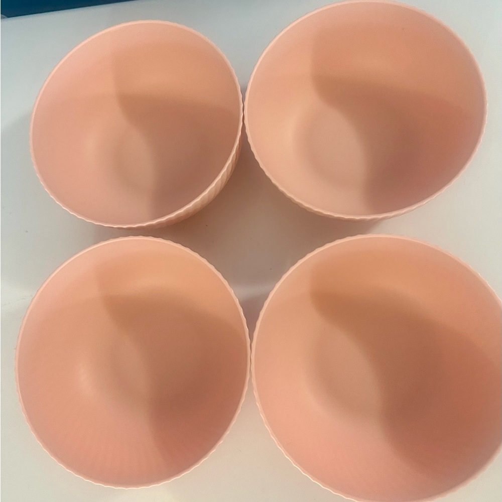 Set of Four Pink Bowls